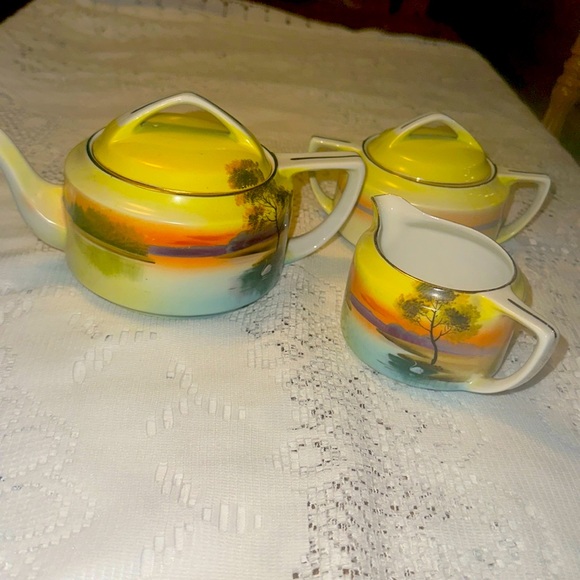 Vintage Noritake tea, creamer & Sugar Set Japan - Picture 2 of 9